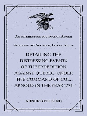 cover image of An interesting journal of Abner Stocking of Chatham, Connecticut